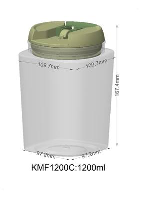 850ml 1200ml ODM PPのプラスチックびんの正方形の円形を食品等級